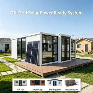 Customized 3 Bedroom 2 Bath Expandable Container House with 270 Degree View Glass Wall for Glamping and Resale Property