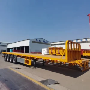 Customized 30 80 Tons Semi Trailer Truck 2 3 4 Axles Flatbed 20FT 40FT 45FT Containers