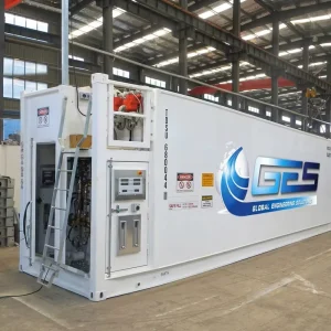 Customized 38KL Self-Bunded Fuel Station Optimized 20ft High Cube Diesel Storage Tank Carbon Steel Pump Pressure Vessel