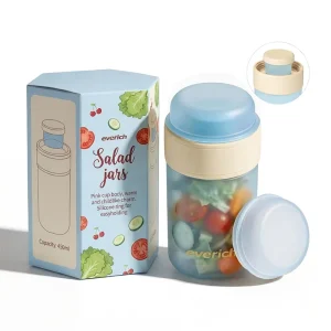 Customized 450ml Vacuum Insulated PP Food Thermos with Plastic Container