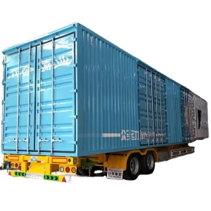 Customized 50 80 Tons Bulk Cargo Container Transportation Van Box Semi Truck Trailer From Trailer Manufacturer Directly
