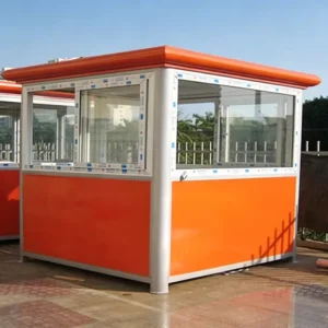 Customized Automatic Welding Prefab Container Mini House Sentry Box Security Kiosk for Shopping Guard Post Rest Room