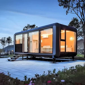 Customized Color 20ft Container House Modular Cabin with Breathable Sandwich Panel Modern Design for Hotels