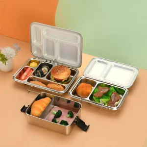 Customized Color Stainless Steel Eco Friendly Dishwasher Safe BPA Free Microwavable Leak Proof 890ML Lunch Box