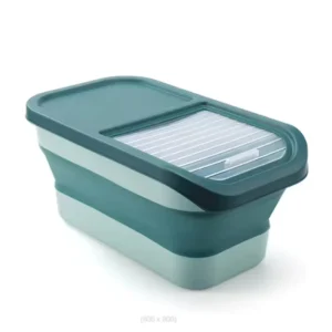 Customized Foldable Storage Barrel for Kitchen Durable Large Capacity Airtight Food Container with Lid