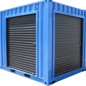 Customized Hot-Dip Galvanized Steel Manual Roll-Up Door for Warehouse Storage Containers, High-Security, Waterproof, Anti-Theft