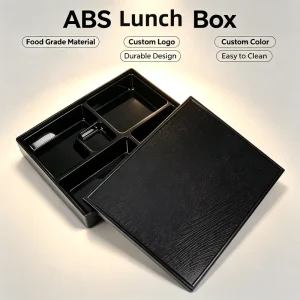 Customized Japanese Bento Box Sushi Wooden Style ABS Food Container Reusable Portable PP Storage Boxes