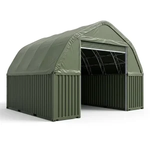 Customized Large Span Waterproof Fire Retardant Gable Container Shelter for Port Logistics Cargo Storage