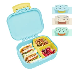 Customized Logo Color Acceptable Cute Rectangle Bento Box BPA Free Microwavable Heatable Leak Proof Safe School Lunch Box 3