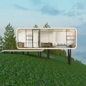 Customized Mobile Trailer Apple Cottage Office Trailer Small House Prefabricated Living Container Family Car Wheel Office House