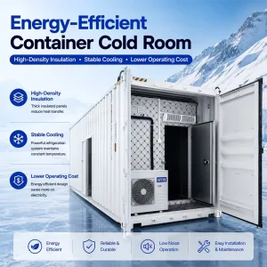 Customized Solar Powered Refrigerated Container Cold Room 20ft 40ft Energy Saving Cooling Storage Unit for Meat Fish and Fruit