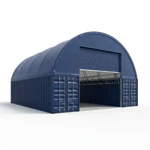 Customized Steel Fireproof Wind Rated Portable Durable Arch Container Shelter for Construction Site Warehouse Material Storage