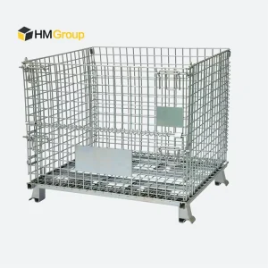 Customized Warehouse Storage Portable Metal Steel Wire Mesh Container