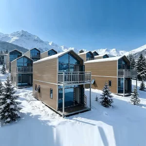 Customized Waterproof Double Floor Prefab House Modular Container Building with Modern Architecture