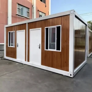 Customized Wooden Color 20ft Foldable Expandable Two-story Portable Prefabricated Home Container House Detachable Tiny Home