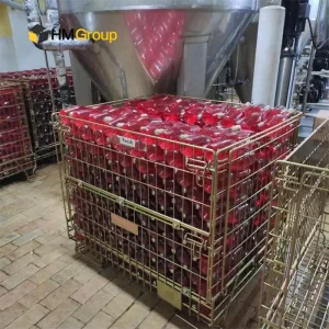 Customized Zinc Metal Welded Strong Durable Industrial Wine Bottle Storage Wire Mesh Cage Container
