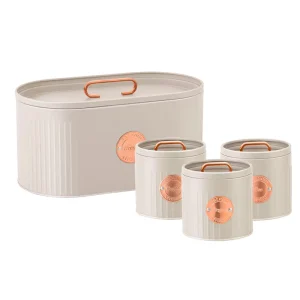 Customizes Airtight Metal Bread Box with Lid Cylinder Shape Luxury Design High Capacity for Kitchen Storage