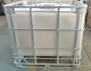 Customs Food Grade Stainless Steel Chemical IBC 1000L Stackable 4-Way Forklift
