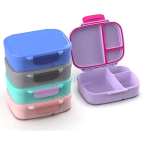Cute 3 Compartment Bento Box OEM Service With Yoghurt Fruit Container Lunch Box for Kids