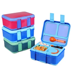 Cute Bento Box for Kids with Built-in Ice Pack Removable Tray BPA Free 1-3L Capacity Dishwasher Safe