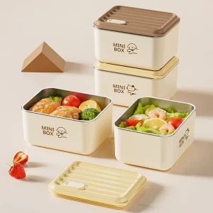 Cute Stainless Steel Fresh Food Box Portable Bento Box Tiffin Box Children Lunch Boxes