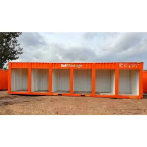 Cylinder Lock Side Open Shipping Container Warehouse Shed Multi Doors Portable Self Storage Container for Outdoor Commercial Use