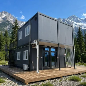 DIY Prefabricated Modular Steel Container House Portable 2 Bedrooms Detachable Stackable Farmhouse Design for Mall Use