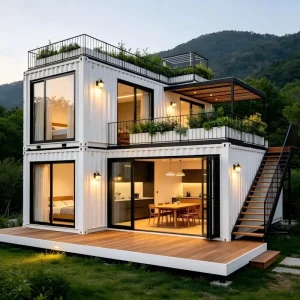 Designer 40ft Luxury Container Prefabricated Modular Building for Hotel Rooms Tiny House Prefab Bathroom Villa Shop Kitchen