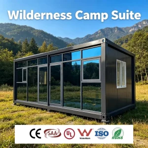 Detachable Flat Pack Glamping Pod with Panoramic Glass Roof for Desert Night Sky Hotel and Eco Camp Rental Business