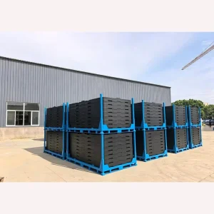 Detachable Powder Coating Steel Stillage Rack Stackable Metal Pallet for Automobile Parts Warehouse Turnover