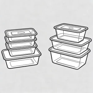 Disposable Microwavable Transparent Rectangular Meal Take Out Container Lunch Box Bento Bowl