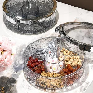 Divided Serving Tray With Lid Food Storage Container Box for Cakes Refrigerator Food Container for Home