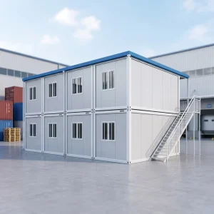 Double-Storey Modular Prefabricated Fireproof Waterproof Container House for Housing Projects, Offices, or Living
