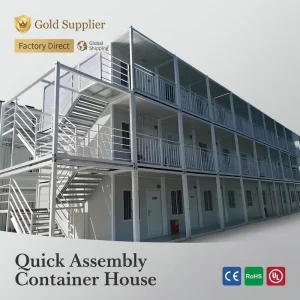 Double Story Flat Pack Container House No Welding Affordable Dormitory for Multi Floor Worker Housing Camp