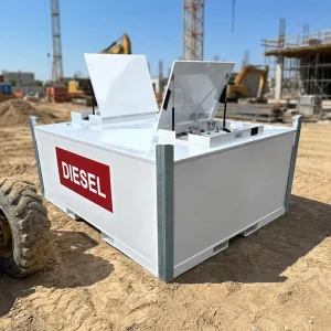 Double Wall Metal Steel FuelCube Tank 2000L 5000L CE ISO Certified Mobile Diesel Gasoline Storage Tank With Pump for Guam