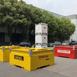 Double Walled 1000gal Fuel Cube Diesel Tank with Pump 2000gal for Generator Set