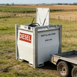 Double Walled Tank Fuel Carbon Steel Diesel Storage Tank for Vehicle Refueling 250Gal 500Gal Portable Gas Station Sale