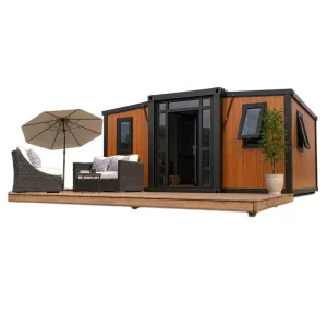 Double Wing Expandable Container House 20Ft 40Ft 2 3 4 Bedroom Prefab Mobile Home With Kitchen Bathroom Holiday Villa