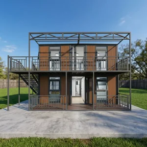Double Wing Expandable Container House Modern Prefab Home Waterproof Insulated for Accommodation
