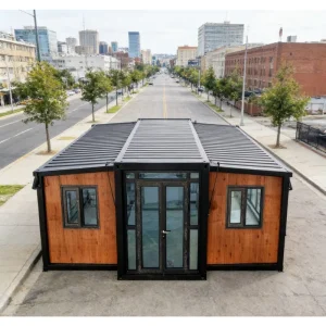 Double Wing Expandable Container House Rapid Deployment Shelter for Earthquake & Disaster Relief Villa & Apartment Use 40ft