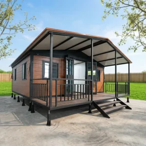 Double Wing Expandable Container House with Roof Prefabricated Villa with Custom Design for Hospitality Residential Projects