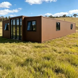 Double Wing Expandable Prefab Villa Contemporary Steel Container Home for Resort Hospitality Tourism Shop Development
