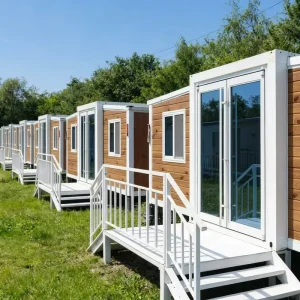 Double Wing Foldable Container House Flat Pack Modular Prefab Steel Structure Villa for Hotel Apartment Construction Site