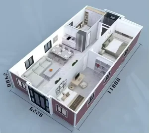 Double Wing Modular Sandwich Panel Container House 40ft Expandable Prefabricated Holiday Homes Patented Seal Resort-Ready