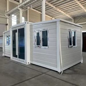 Double Wing Prefabricated House Steel 10ft Modular Prefab Expandable Container House Villa Prefab Modular Tiny Houses