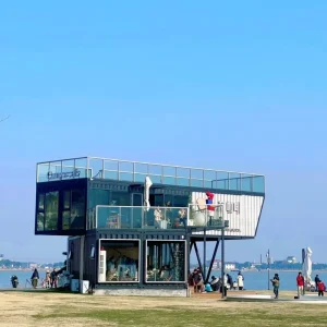 Double deck Steel Container House with Sandwich Panels Flat Pack Design for Outdoor Use
