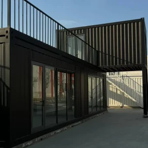 Double deck Steel Container House with Sandwich Panels Flat Pack Design for Outdoor Use 40ft Office Building