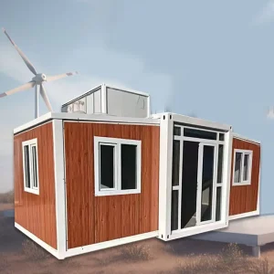 Double wing Folding Expansion Box with Bathroom and Kitchen Container Homes 3 Bedroom House