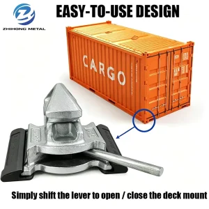 Dovetail Twist Lock 25 Tons WLL Forged Steel Container Foundation Lashing Fitting ISO 1161 Heavy Duty Twistlock 500kN
