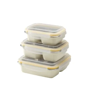 Dual Tier 304 Stainless Steel Bento Lunch Box Lid Kids Thermos Food Grade Container Preservation Two Compartment